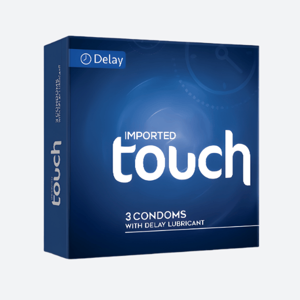 Touch Delay Condoms Blue Imported Pack Box with Long Lasting Lubricant